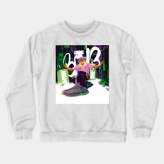 Hip Hop Artist With Streetwear Clothes and Sneakers 2.0 Crewneck Sweatshirt by nivibomb